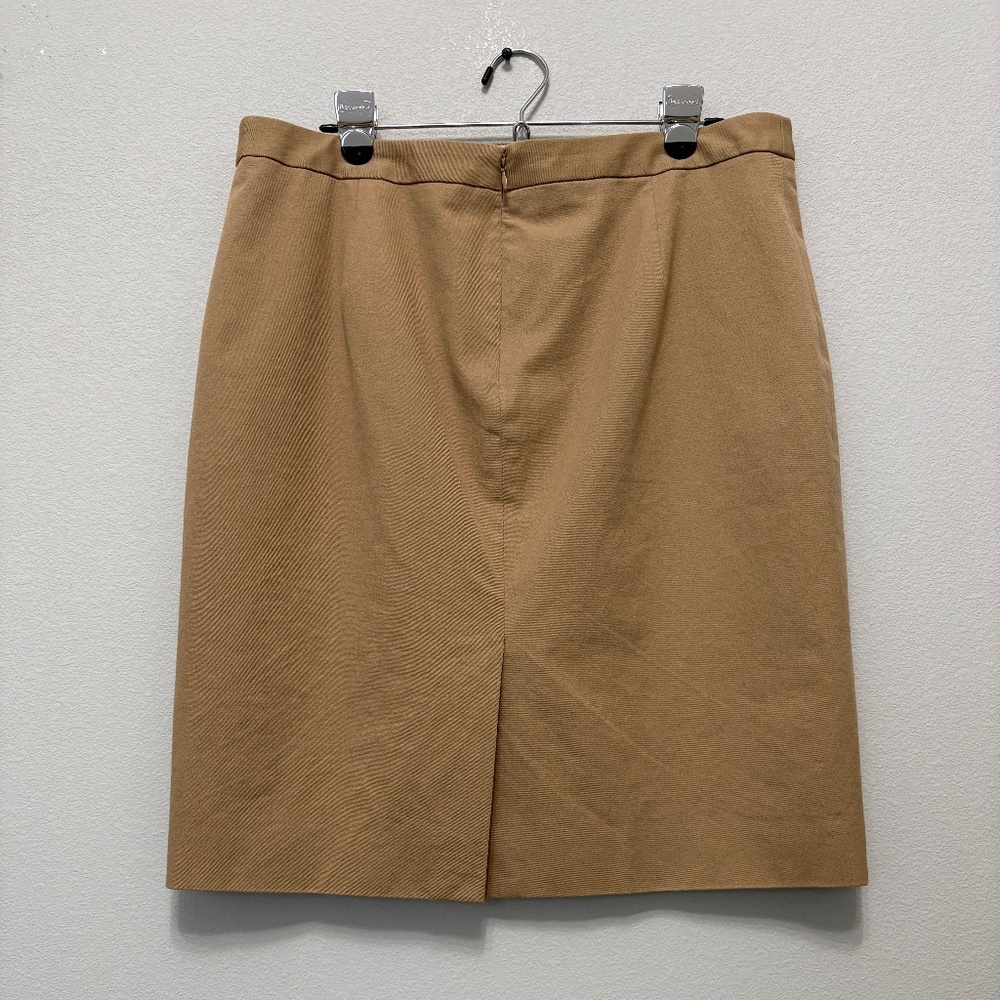 J. Crew Stretch Cotton Pencil Skirt - Camel, 14 - Picture 2 of 6